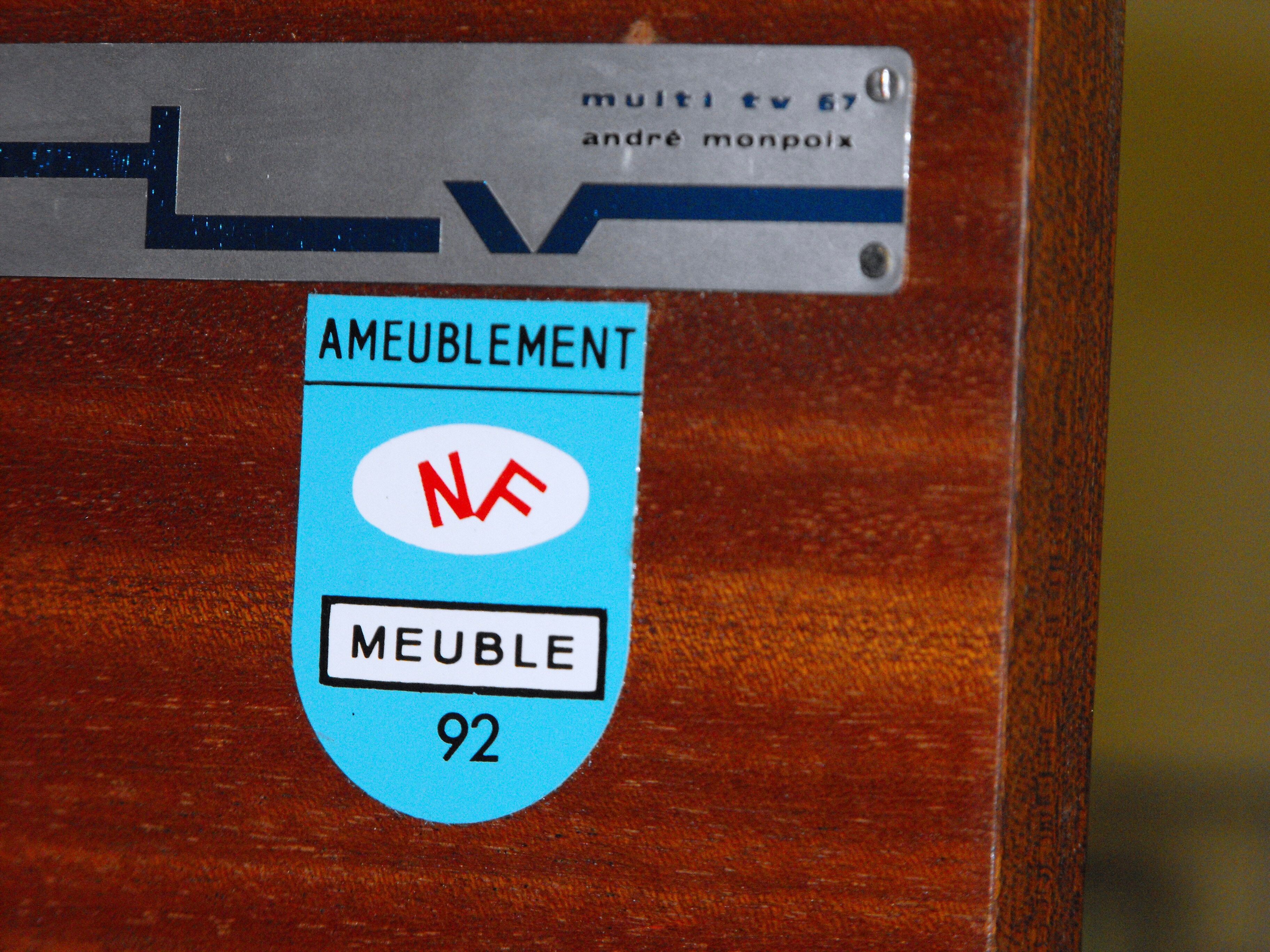 André Monpoix enfilade for 60s TV furniture