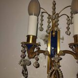 Pair of Louis XVI style gilt bronze wall lights
