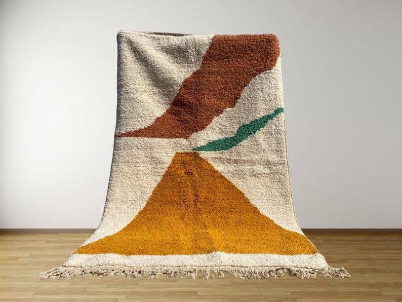 Handmade pure wool rug, size 2/3 m.