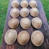 Set of 12 wicker restaurant bread baskets