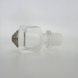 Magnificent crystal and silver-plated metal carafe bottle.