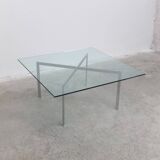 Glass 'Barcelona' coffee table by Mies Van Der Rohe for Knoll, 1929