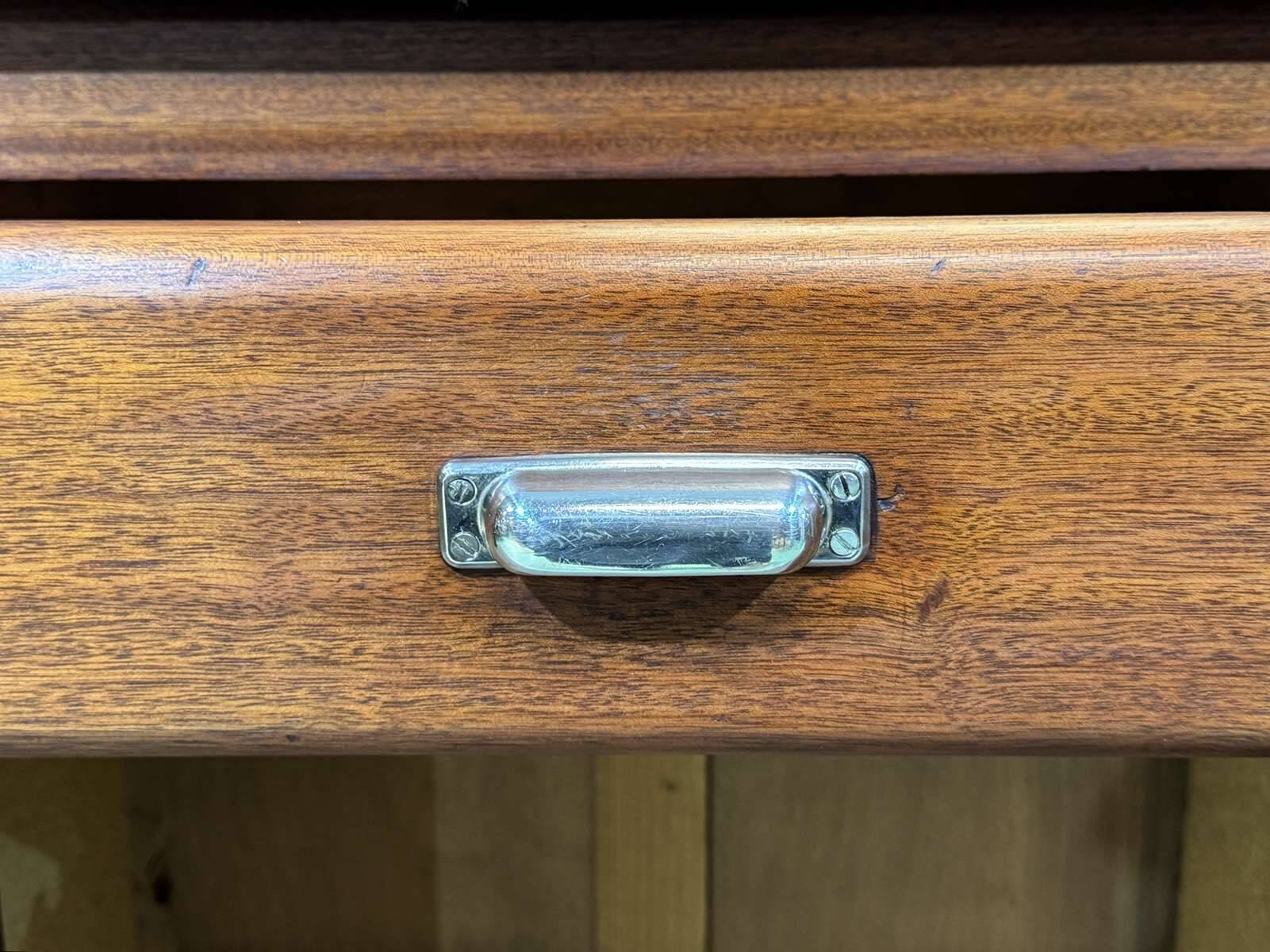 Bistro sideboard with 1 mahogany door and Formica top from the 1950s.