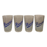 Set of 4 small vintage Ricard glasses