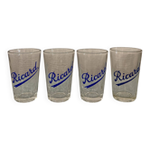Set de 4 petits verres Ricard vintage