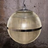 Silver Holophane ball pendant