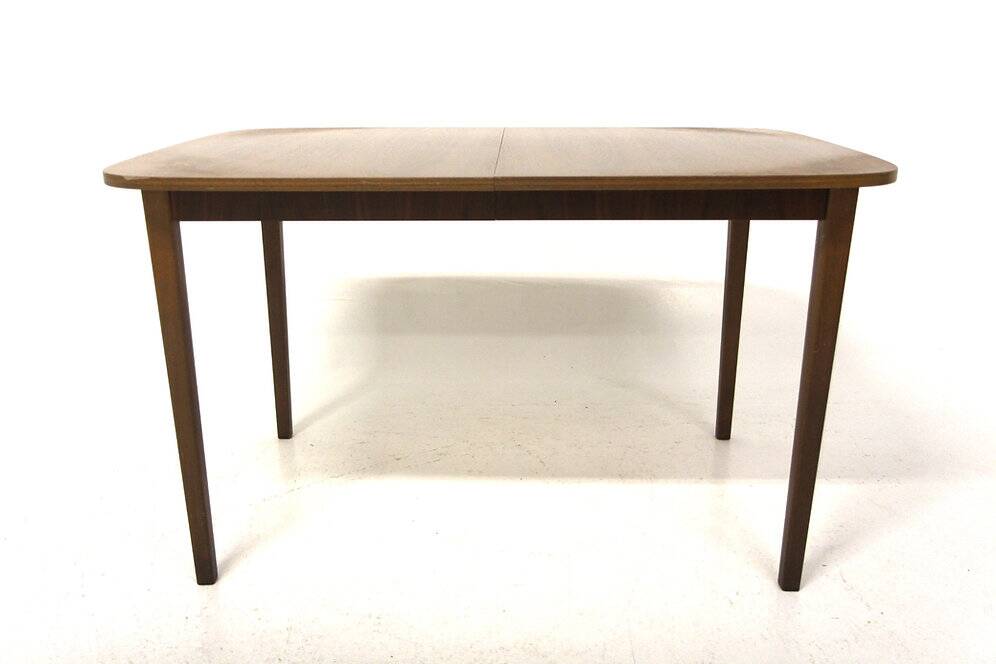 Scandinavian walnut dining table, Sweden, 1960s
