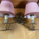 Pair of Vintage Brass Cave Rat Bedside Lamps France