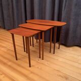 A set of three side tables, Denmark, 1960s
