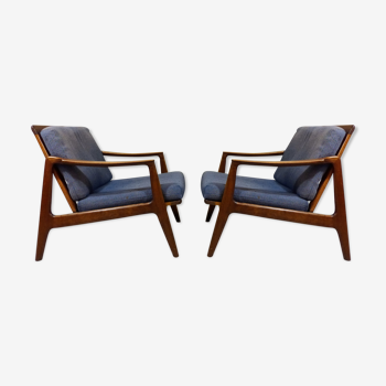 Set of 2 Teak Easy Chairs, Denmark 1960's