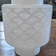 Cylindrical opaline lampshade with geometric design