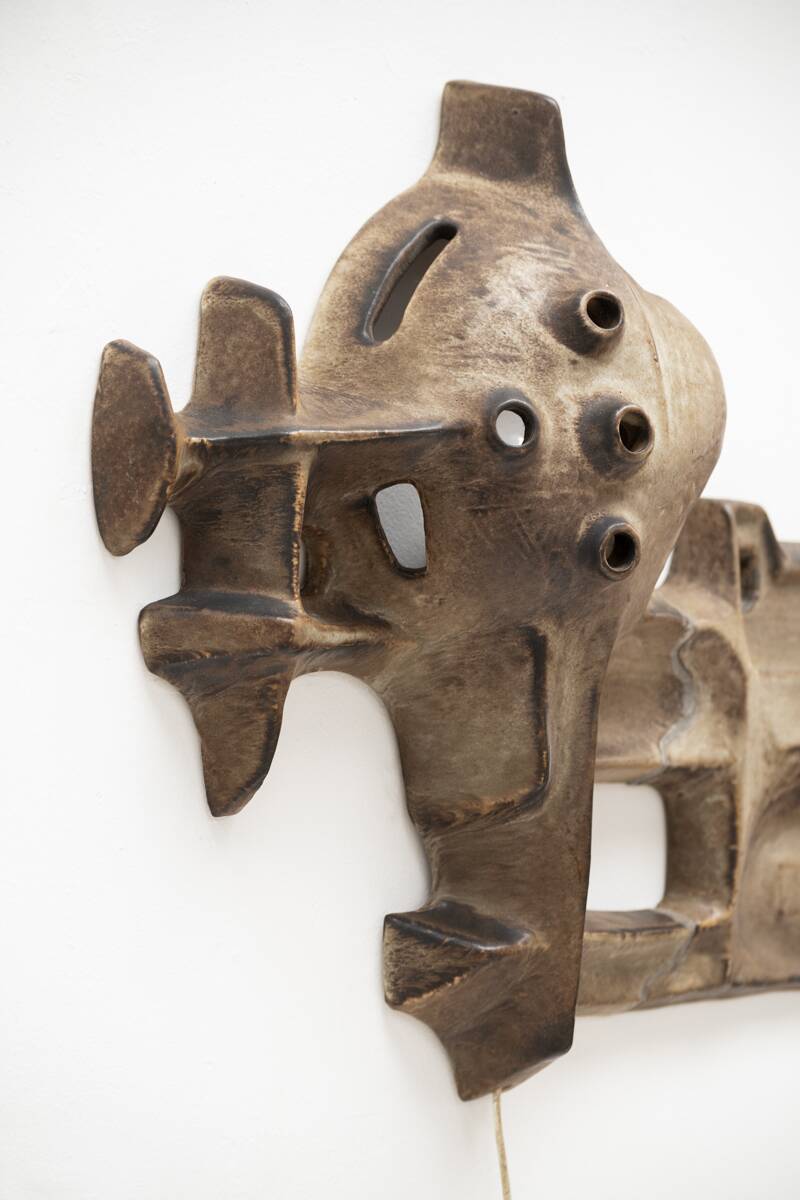 Brutalist wall lamp by Matt Camps for Loré Ceramics, the Netherlands, 1960s