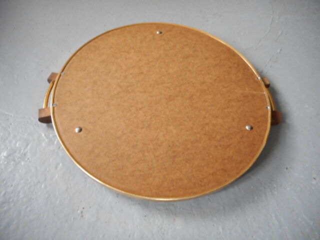 Wood and brass mirror tray 1940'