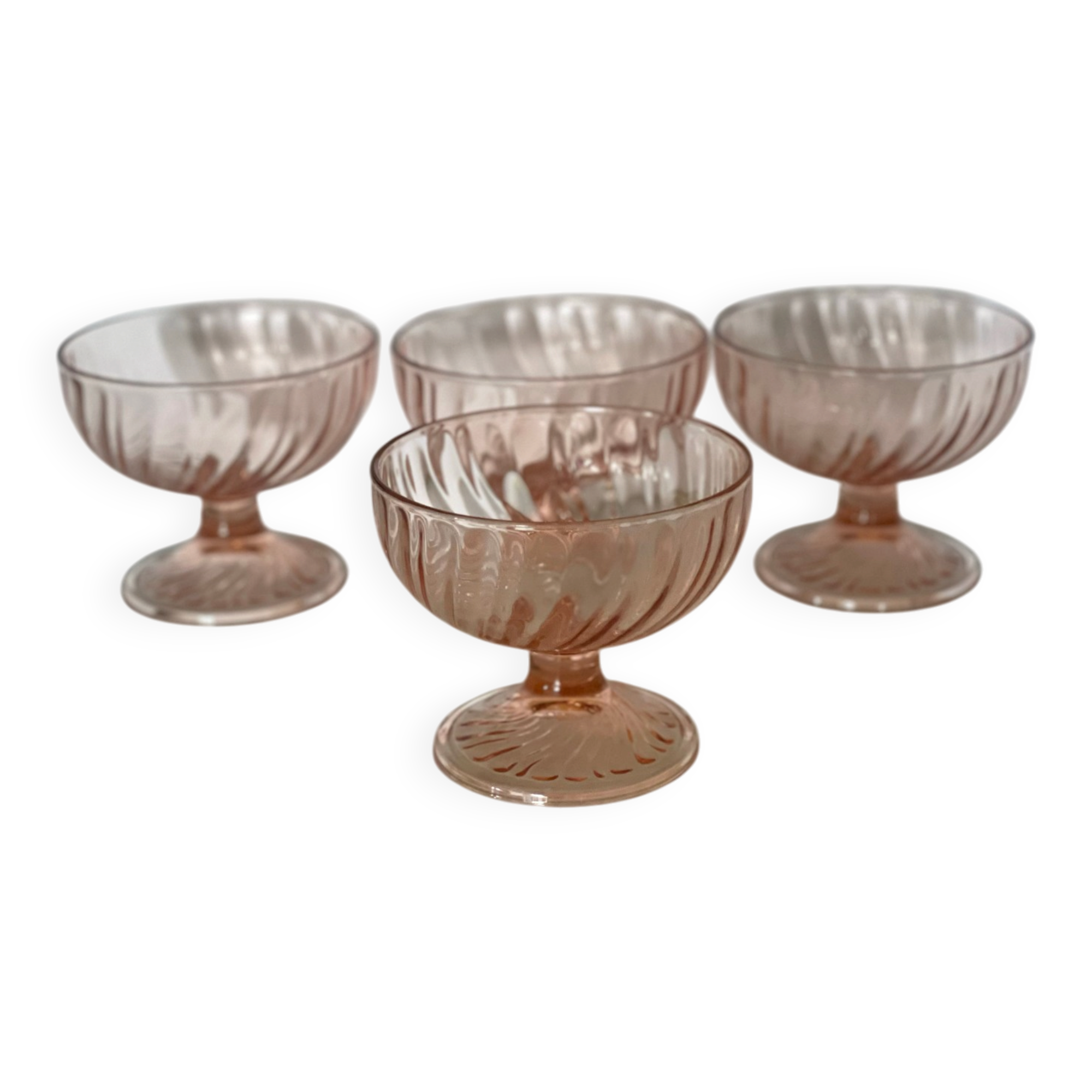 4 ice cream bowls dessert bowls Luminarc Rosaline