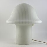 White glass Peill and Putzler mushroom table lamp XL