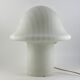 White glass Peill and Putzler mushroom table lamp XL