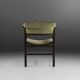 Art Deco Armchair in Black Lacquered Wood and Green Velvet, Belgium 1930s