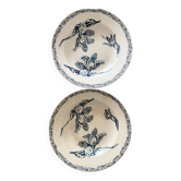 Assiettes creuses en terre de fer Luneville Tulipes