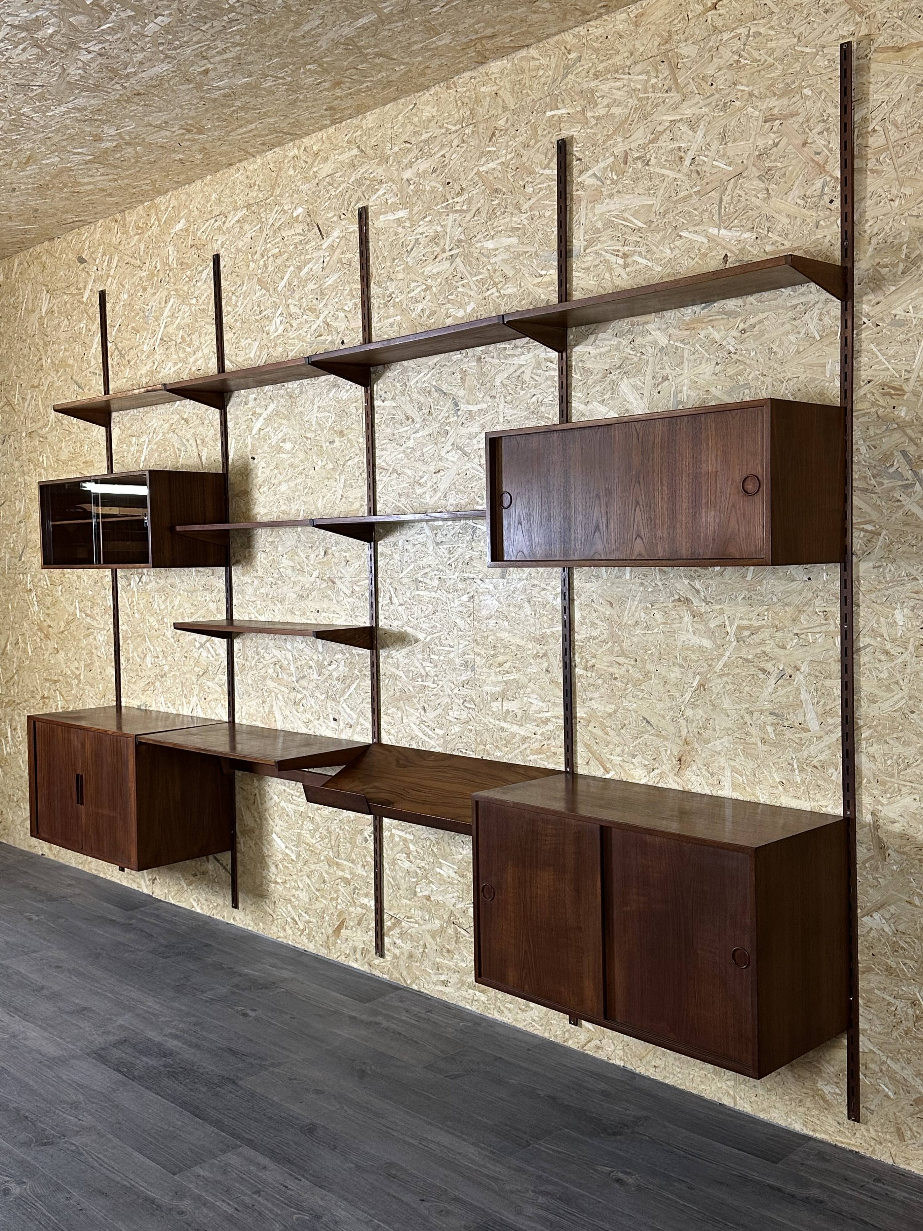 60s 70s teak wall shelf Wall Unit Kai Kristiansen for FM Møbler Denmark