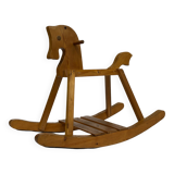 Vintage rocking horse 60s pinewood design minimalist design