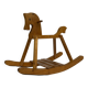 Vintage rocking horse 60s pinewood design minimalist design