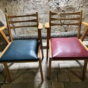 Pair of vintage modernist armchairs from the 50s