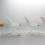 Maurice Burke set of 4 armchairs model No. 116 for Arkana, Space Age 1960's
