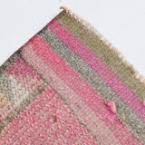 3x11 shades of pink vintage runner rug, 94x346cm
