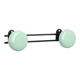 Coat rack in black and blue green metal, 50s