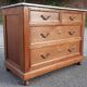 Commode chêne et marbre début XXème
