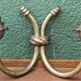 Pair of brass wall lights, 1950s
