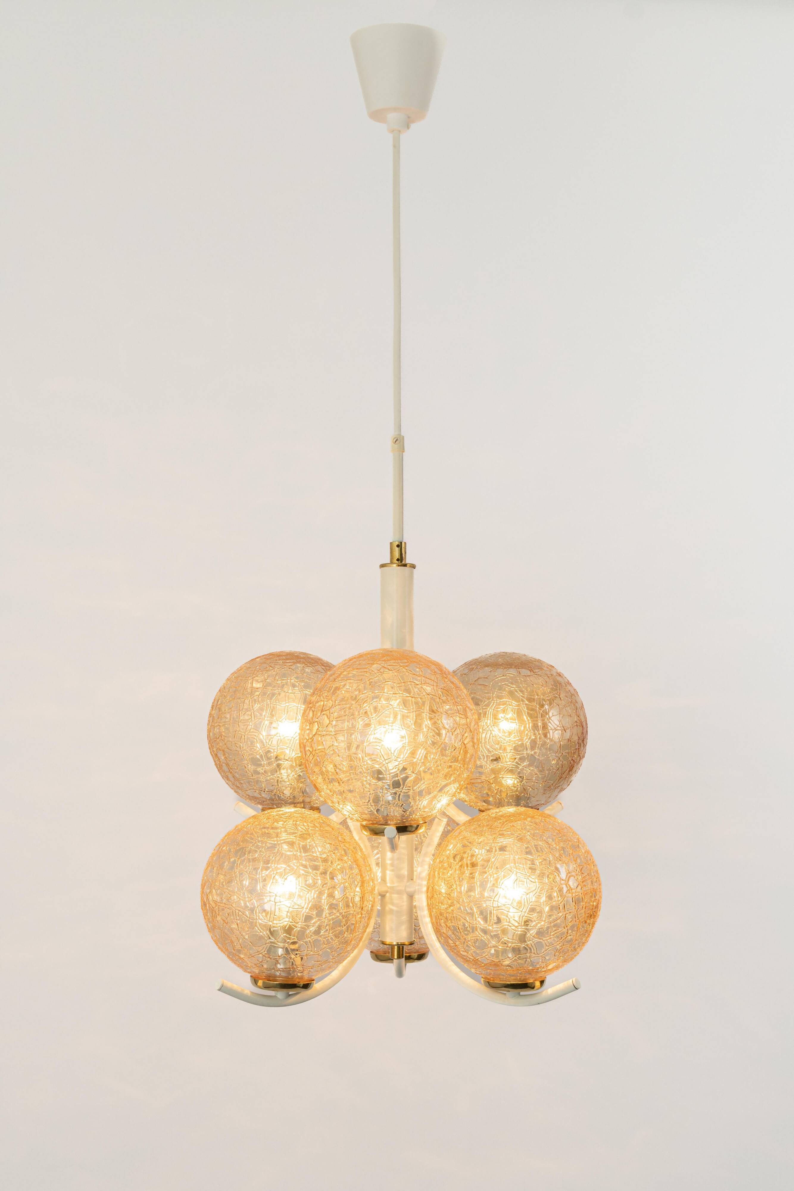 Six-armed chandelier by Richard Essig, Germany, 1960s.