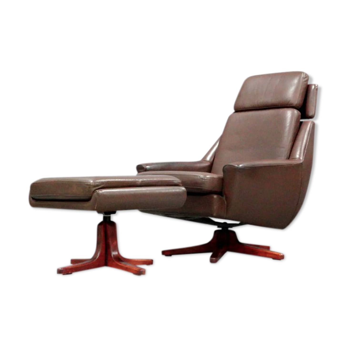 Leather ottoman chair, 1970