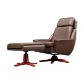 Leather ottoman chair, 1970