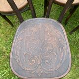 Set of 8 mismatched bistro chairs