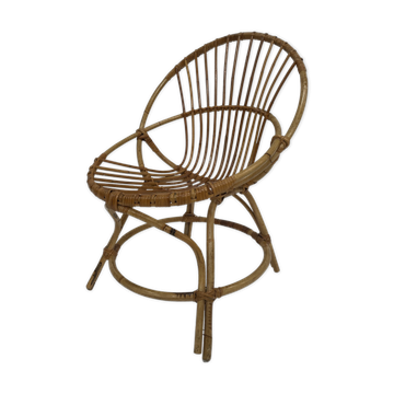 Vintage rattan chair by Dirk van Sliedregt Rohe Noordwolde 1960 in the Netherlands