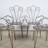 Chaises de jardin en fer forgé