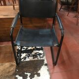 Set of 4 leather armchairs