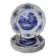 Set of 6 Sarreguemines flat plates, Romantic model, 25.6 cm