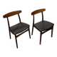 Paire de chaise Henning Kjaernulf pour Bruno Hansen, Danemark, 1960