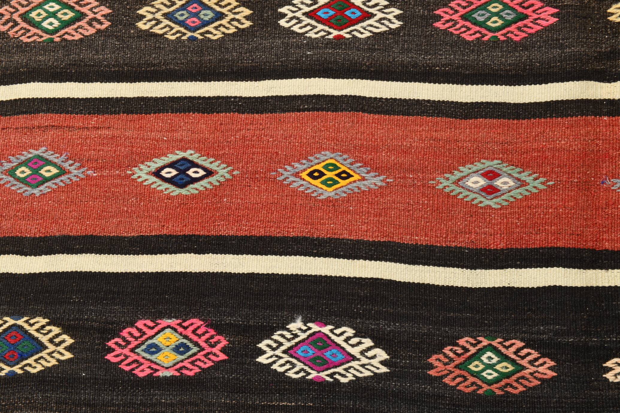 6x9 Red Cream Handmade Wool Vintage Rug, 178x274Cm