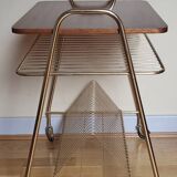 Rolling vinyl storage trolley