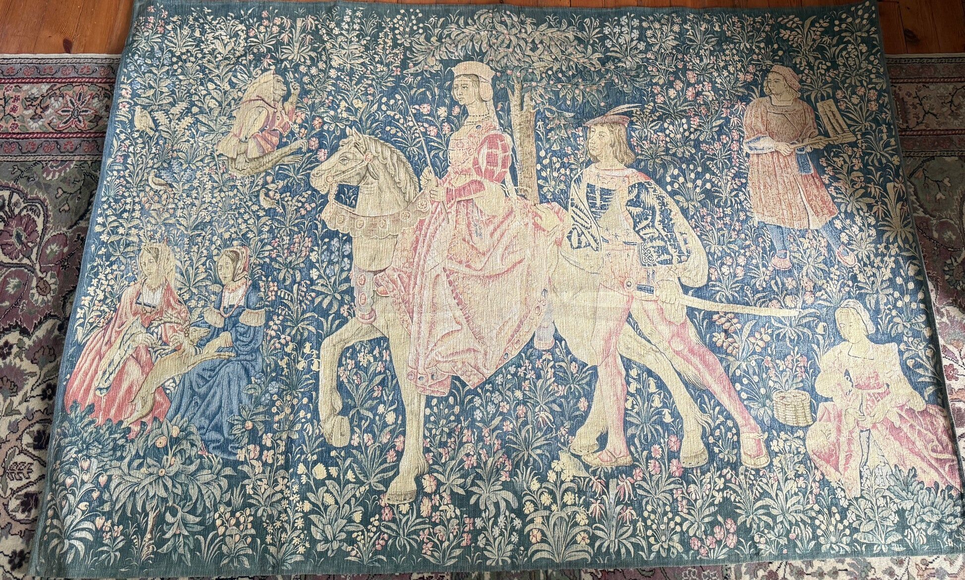 Aubusson tapestry, The Noble Amazon, Halluin stitch, 1950s