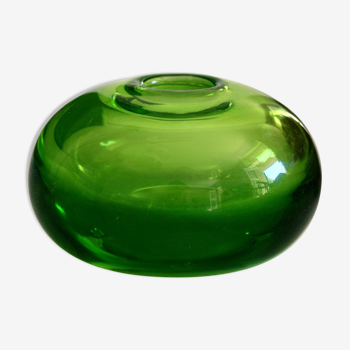 Vase soliflore Murano des années 50 vert de cinabre