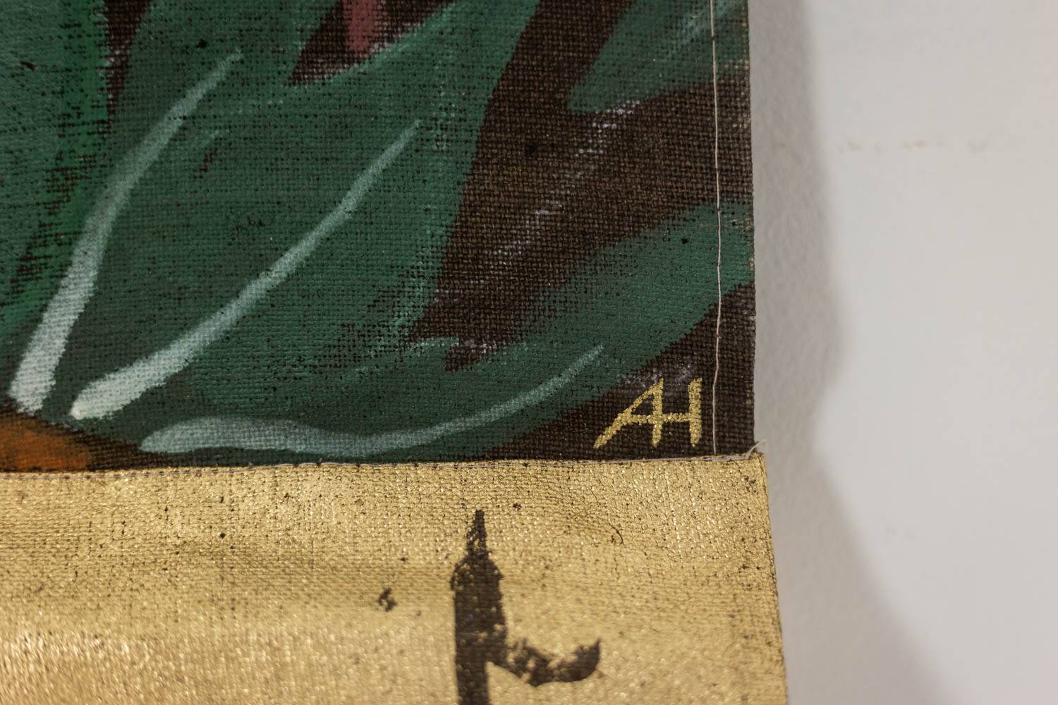 Large acrylic painting on linen canvas. Contemporary work.