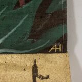 Large acrylic painting on linen canvas. Contemporary work.