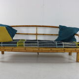 Sixties rattan / manou daybed with extension