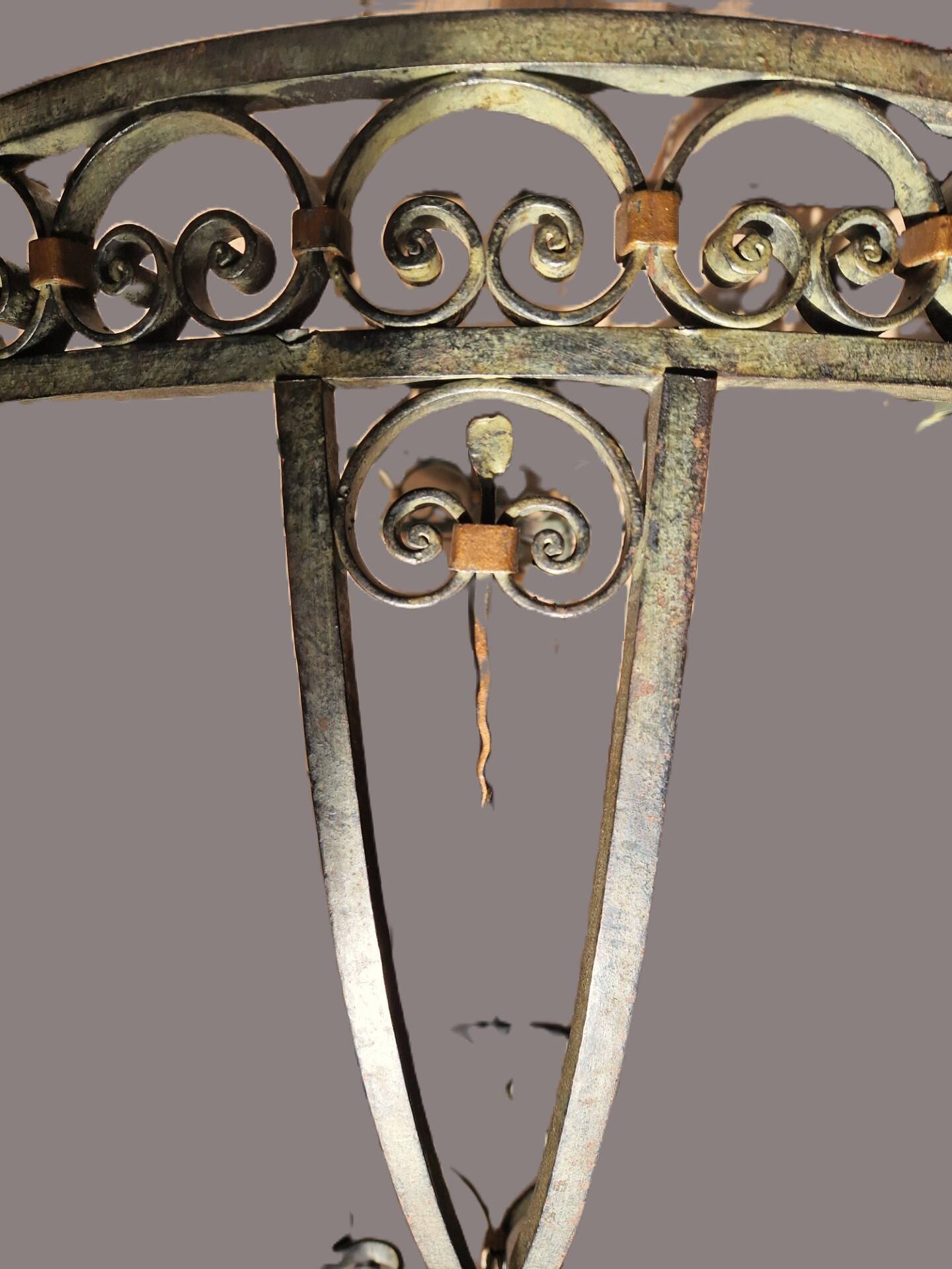 Wrought iron gueridon 1940s