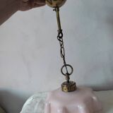 Pink opaline hanging lamp