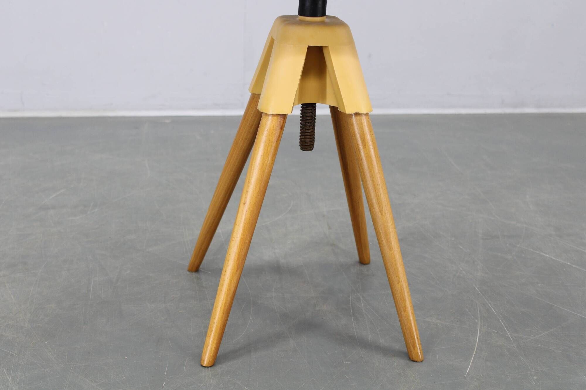 Mid-century swivel piano stool, Czechoslovakia, 1970s